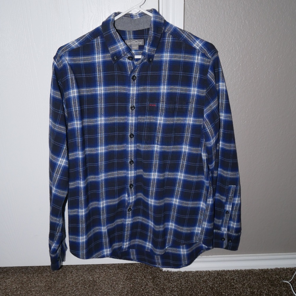 Eddie Bauer flannel shirt.